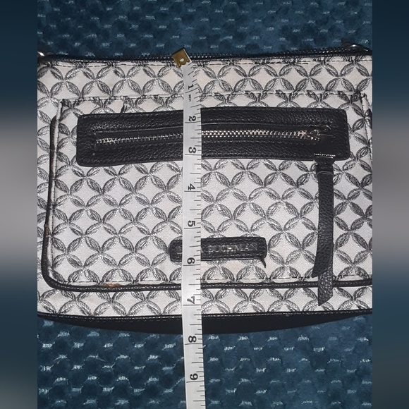 DANA BUCHMAN crossbody/shoulder bag, 3 compartments, black & white, EXCELLENT! - Picture 4 of 6